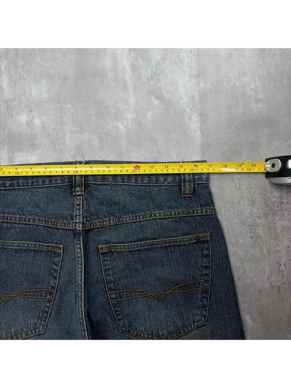 Y2K Dark Wash Anchor Blue Grunge Baggy Skater Denim Jorts